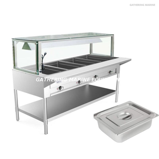 Commercial Stainless Steel Electric Steam Heating Table 